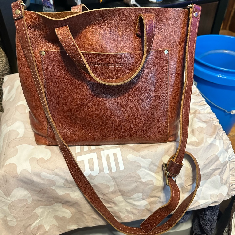 Portland Leather Brown Leather Tote Bag